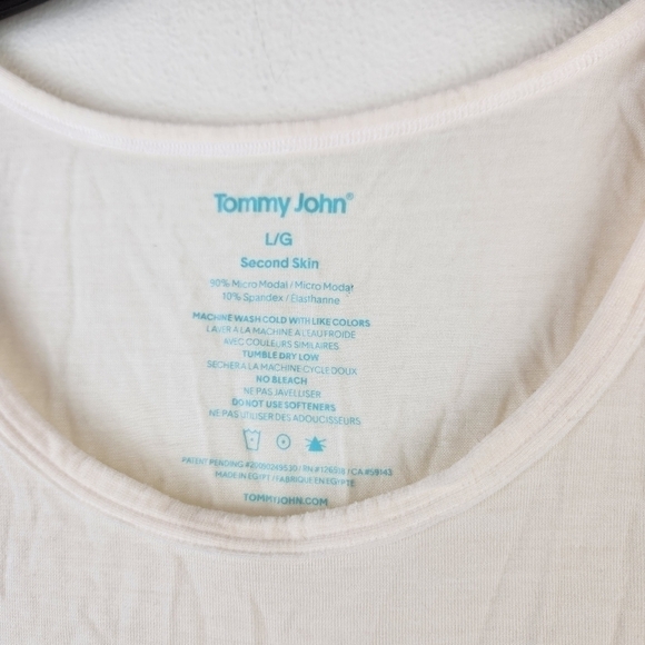 Tommy John second skin 2 bundle pajama tops Large cream - Picture 3 of 5